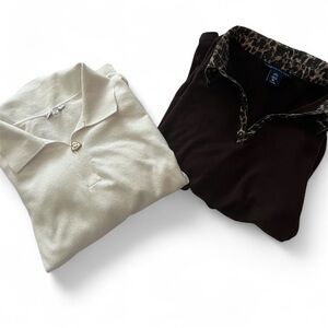 💰Women’s Top Bundle (2 pcs) | Karen Scott Blouse + Vila Milano Sweater Cabincore